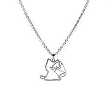 Load image into Gallery viewer, Minimalist Thirsty Cat Necklace
