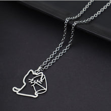 Load image into Gallery viewer, Minimalist Thirsty Cat Necklace
