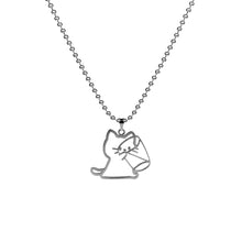 Load image into Gallery viewer, Minimalist Thirsty Cat Necklace
