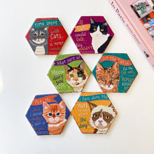 Load image into Gallery viewer, Mischievous Cat Ceramic Coasters
