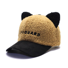 Load image into Gallery viewer, K-Pop Style Woolen Cat Ears Baseball Cap (Adjustable)
