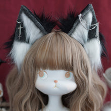 Load image into Gallery viewer, Gothic Furry Cat Ears Headband [Handmade]
