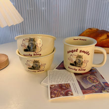 Load image into Gallery viewer, Retro Kitty Mug and Bowl

