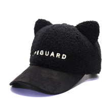 Load image into Gallery viewer, K-Pop Style Woolen Cat Ears Baseball Cap (Adjustable)
