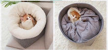 Load image into Gallery viewer, Playful Meow - 2-in-1 Detachable Felt and Wool Cozy Cat Bed- Review
