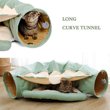 Load image into Gallery viewer, Playful Meow - 3-in-1 Long Curvy Tunnel with Bed &amp; Mat- Review
