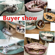 Load image into Gallery viewer, Playful Meow - 3-in-1 Long Curvy Tunnel with Bed &amp; Mat- Review

