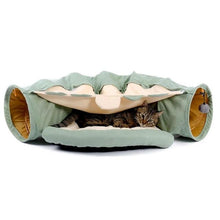 Load image into Gallery viewer, Playful Meow - 3-in-1 Long Curvy Tunnel with Bed &amp; Mat- Review
