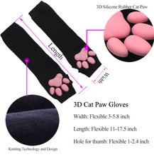 Load image into Gallery viewer, 3D Pink Cat Paw Gloves &amp; Stockings
