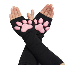 Load image into Gallery viewer, 3D Pink Cat Paw Gloves &amp; Stockings
