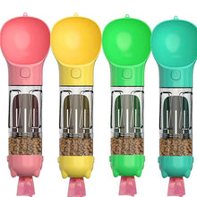 Load image into Gallery viewer, Playful Meow - 4-in-1 Portable Pet Feeder Water Bottle- Review
