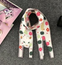 Load image into Gallery viewer, Playful Meow - Adorable Cat Silky Scarf- Review

