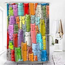 Load image into Gallery viewer, Adventurous Cats Shower Curtain
