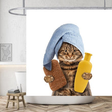 Load image into Gallery viewer, Adventurous Cats Shower Curtain
