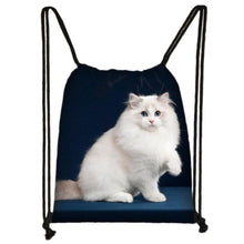 Load image into Gallery viewer, Artful Cat Drawstring Bag
