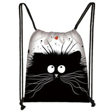 Load image into Gallery viewer, Artful Cat Drawstring Bag
