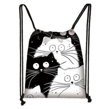 Load image into Gallery viewer, Artful Cat Drawstring Bag
