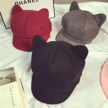 Load image into Gallery viewer, Asuka Cat Ears Beret Cap
