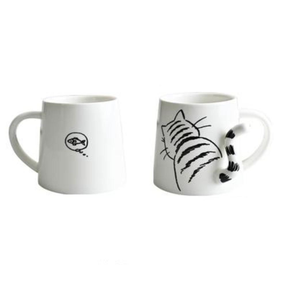 Attractive 3D Ceramic Kitty Mug Set