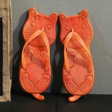 Load image into Gallery viewer, Playful Meow - Beach Cat Flip Flops- Review
