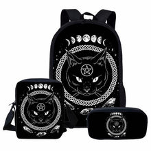 Load image into Gallery viewer, Playful Meow - Black Cat Backpack Set- Review
