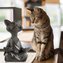 Load image into Gallery viewer, Playful Meow - Black Cat Buddha Figurine- Review
