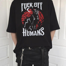 Load image into Gallery viewer, Playful Meow - Black Cat Goth Tee [ Plus Size Available ]- Review
