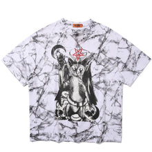 Load image into Gallery viewer, Playful Meow - Black Cat Punk Rock Oversize Tee- Review
