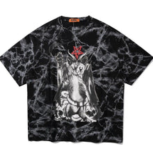 Load image into Gallery viewer, Playful Meow - Black Cat Punk Rock Oversize Tee- Review
