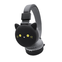 Load image into Gallery viewer, Playful Meow - Black Cat Wireless Headphones- Review
