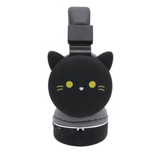 Load image into Gallery viewer, Playful Meow - Black Cat Wireless Headphones- Review
