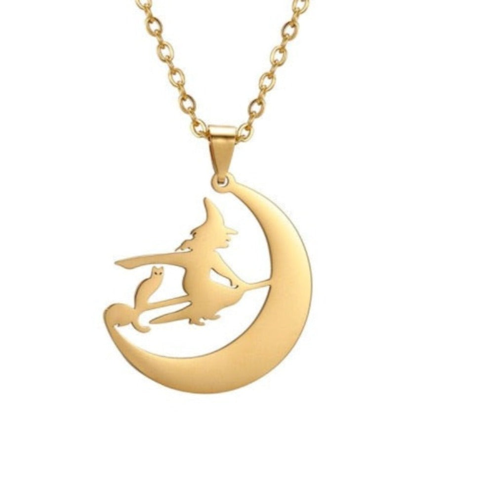 Cat And The Witch Necklace