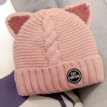 Load image into Gallery viewer, Playful Meow - Cat Ear Knitted Beanie- Review
