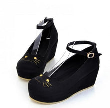 Load image into Gallery viewer, Playful Meow - Cat Ear Mary-Jane Shoes [Platform]- Review
