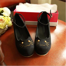 Load image into Gallery viewer, Playful Meow - Cat Ear Mary-Jane Shoes [Platform]- Review
