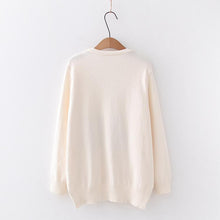 Load image into Gallery viewer, Playful Meow - Cat Embroidery Knitted Cardigan &amp; Denim Jeans- Review
