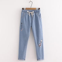 Load image into Gallery viewer, Playful Meow - Cat Embroidery Knitted Cardigan &amp; Denim Jeans- Review

