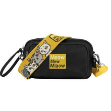 Load image into Gallery viewer, Playful Meow - Cat Embroidery Strap Messenger Bag- Review
