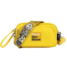 Load image into Gallery viewer, Playful Meow - Cat Embroidery Strap Messenger Bag- Review
