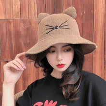 Load image into Gallery viewer, Playful Meow - Cat Face Bucket Hat With Tail- Review
