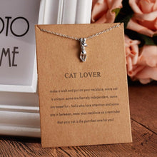 Load image into Gallery viewer, Playful Meow - Cat Holding Chain Necklace- Review
