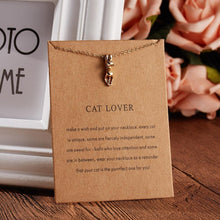 Load image into Gallery viewer, Playful Meow - Cat Holding Chain Necklace- Review
