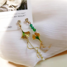 Load image into Gallery viewer, Cat In The Garden Dangling Earrings
