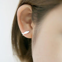 Load image into Gallery viewer, Playful Meow - Cat Loves Fish Stud Earring (925 Silver)- Review
