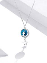 Load image into Gallery viewer, Playful Meow - Cat On Moon Necklace [925 Silver]- Review
