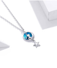 Load image into Gallery viewer, Playful Meow - Cat On Moon Necklace [925 Silver]- Review

