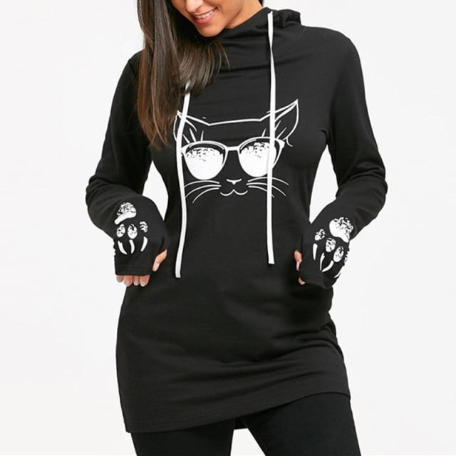 Playful Meow - Cat Paws Tunic Hoodie [Plus Size Available]- Review