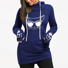 Load image into Gallery viewer, Playful Meow - Cat Paws Tunic Hoodie [Plus Size Available]- Review
