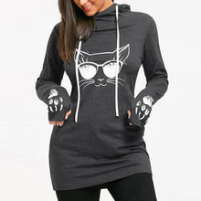 Load image into Gallery viewer, Playful Meow - Cat Paws Tunic Hoodie [Plus Size Available]- Review
