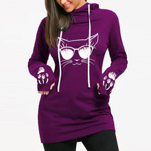 Load image into Gallery viewer, Playful Meow - Cat Paws Tunic Hoodie [Plus Size Available]- Review
